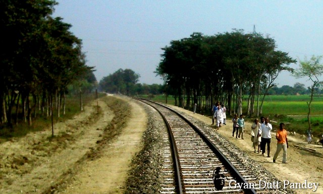 वे ट्रेन की ओर तेजी से आ रहे थे - डाण्डी मार्च की याद दिलाते।