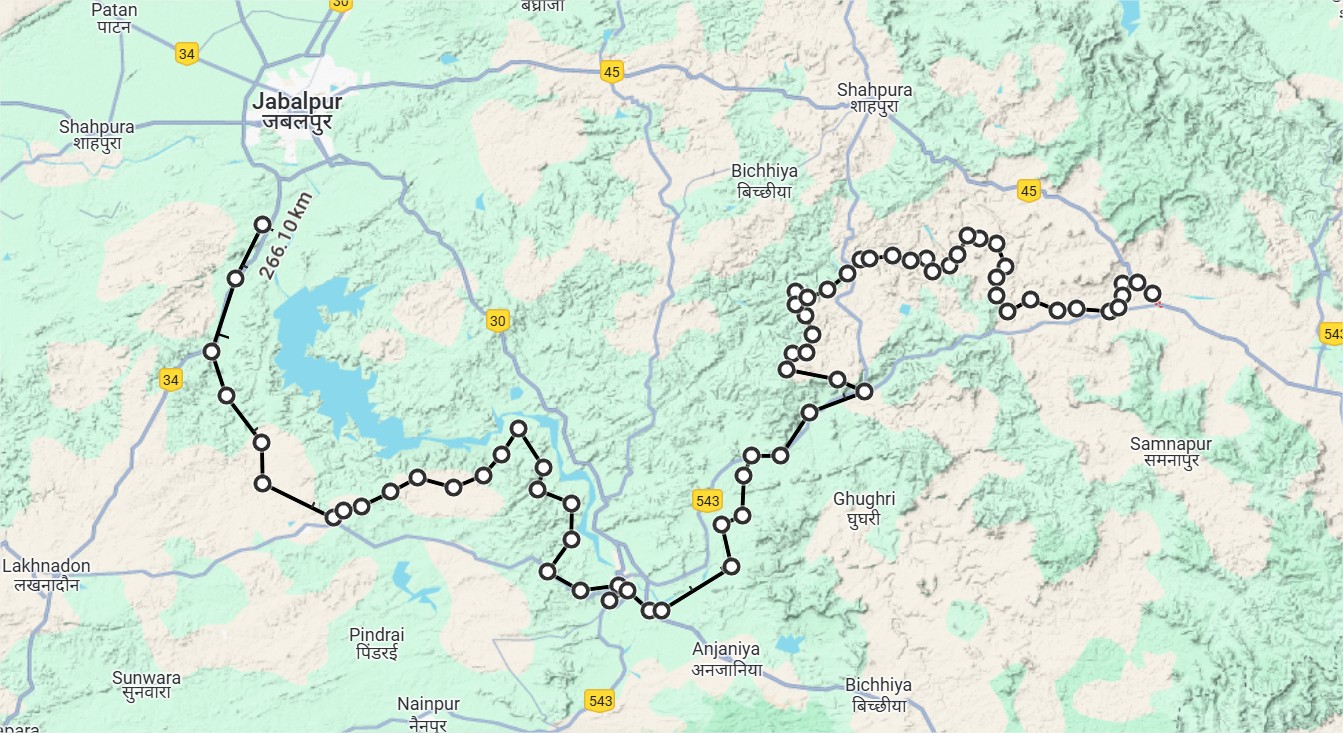 नर्मदा दक्षिण तट का परिक्रमा पथ, नर्मदा और बरगी किनारे से