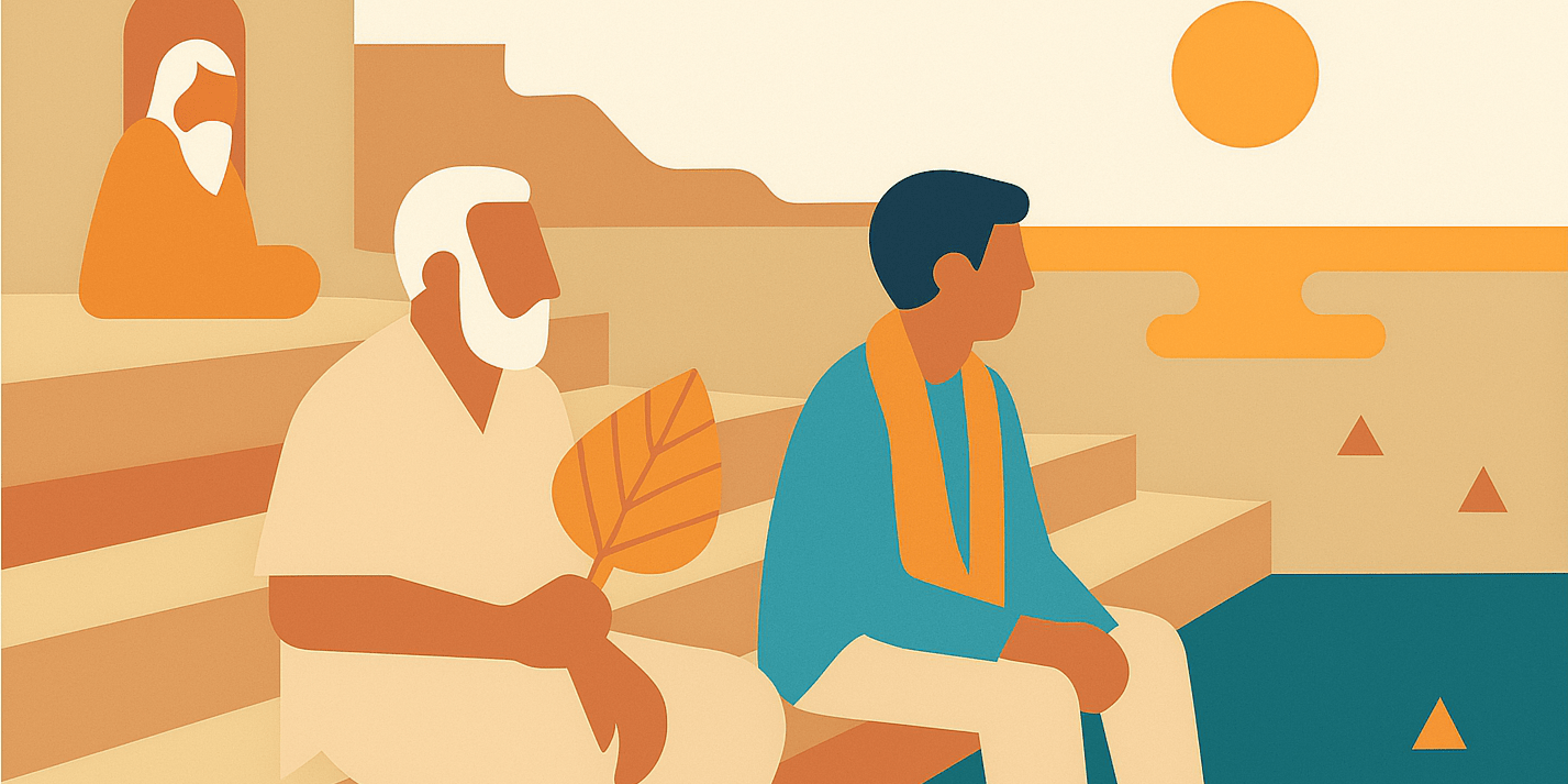 नीलकंठ और सुदामा, मारवाड़ी घाट, नर्मदा किनारे