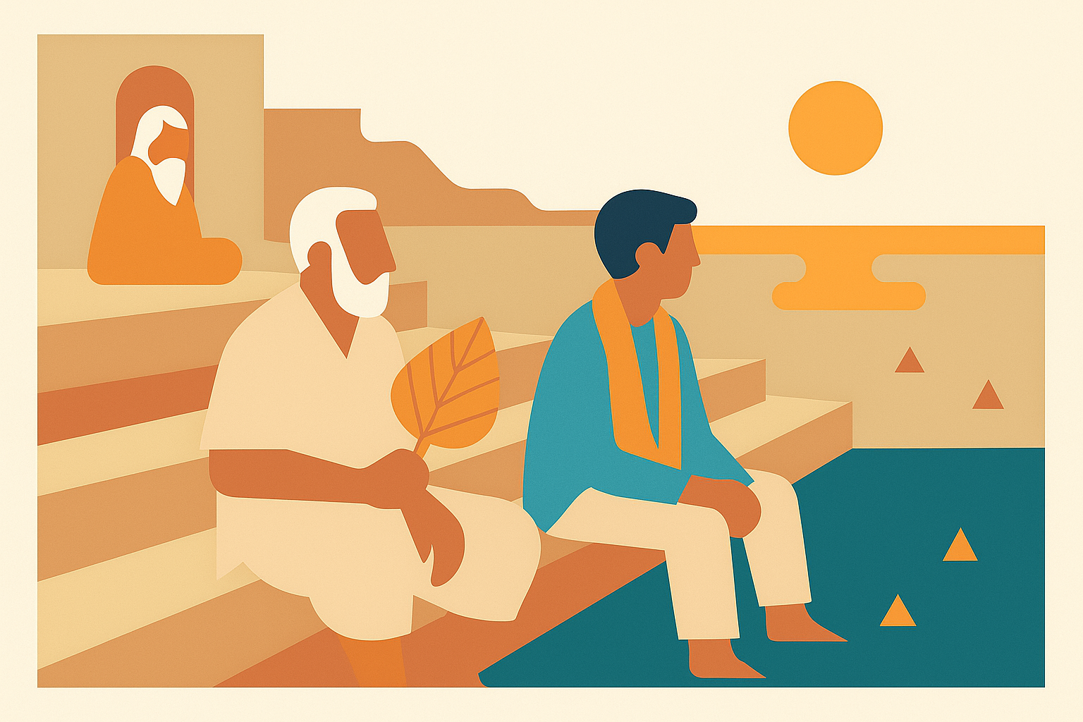 नीलकंठ और सुदामा, मारवाड़ी घाट, नर्मदा किनारे