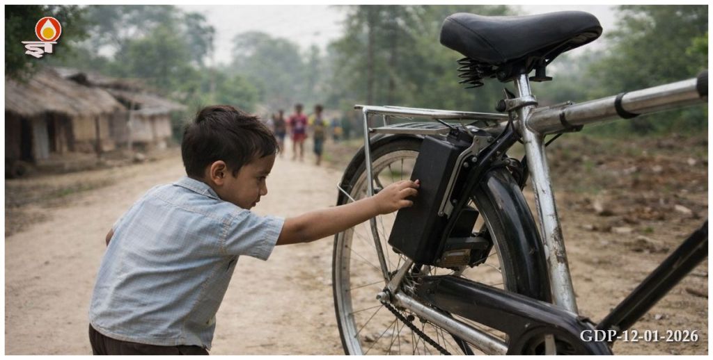 Electric Cycle and Child