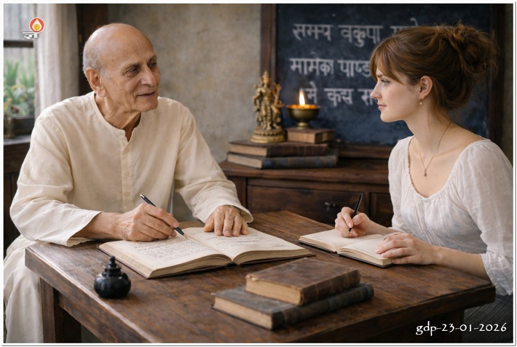 माहेश्वरी जी और फ्रेंच साधिका 