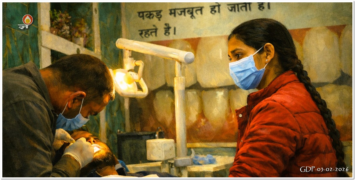 Dentist at work