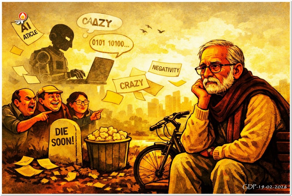 old man and redicule