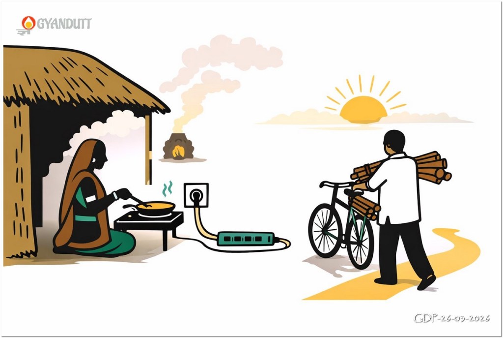 गांव में ईंधन की जुगत